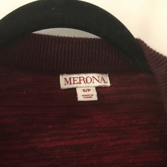 Dark Red Thick Cardigan - Picture 3 of 3